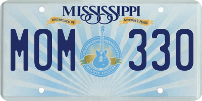 MS license plate MOM330