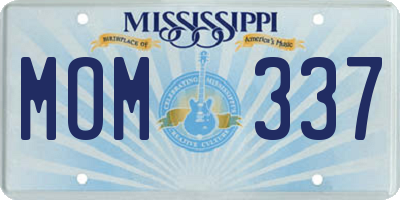 MS license plate MOM337