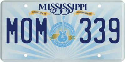 MS license plate MOM339