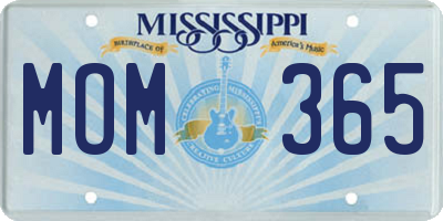 MS license plate MOM365