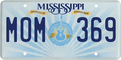MS license plate MOM369