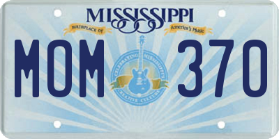 MS license plate MOM370