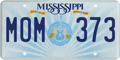 MS license plate MOM373