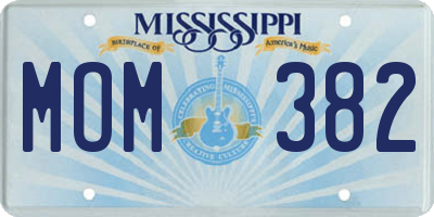 MS license plate MOM382