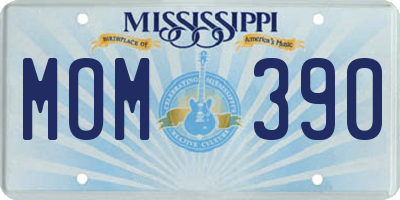 MS license plate MOM390