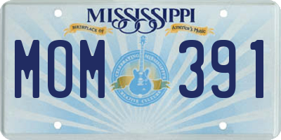 MS license plate MOM391