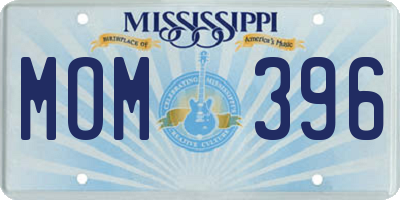 MS license plate MOM396