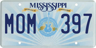 MS license plate MOM397