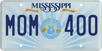 MS license plate MOM400
