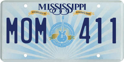 MS license plate MOM411