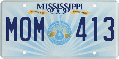 MS license plate MOM413