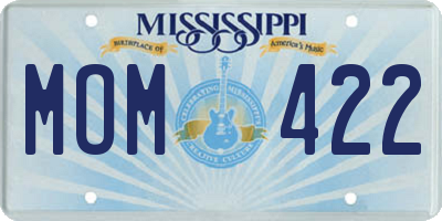 MS license plate MOM422