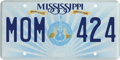 MS license plate MOM424
