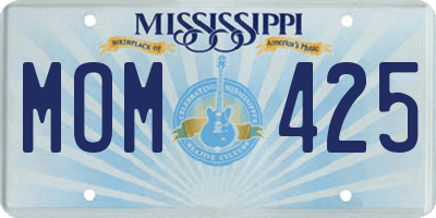 MS license plate MOM425