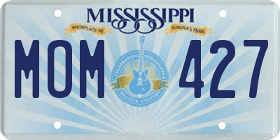 MS license plate MOM427