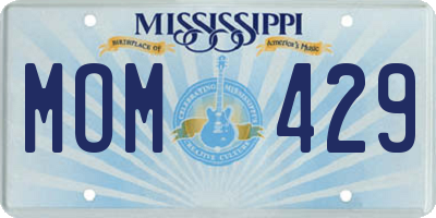 MS license plate MOM429