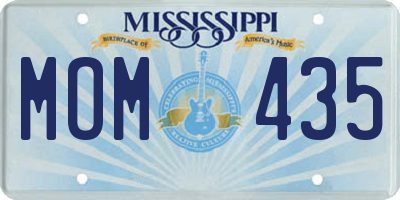 MS license plate MOM435