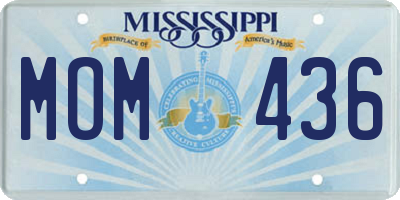 MS license plate MOM436