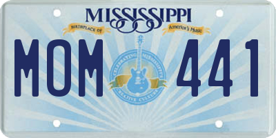 MS license plate MOM441