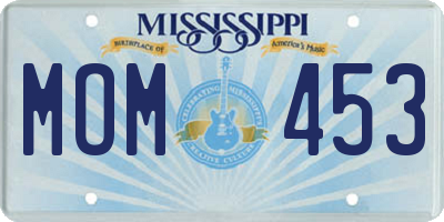 MS license plate MOM453