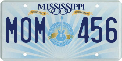 MS license plate MOM456
