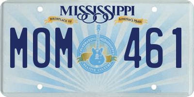MS license plate MOM461