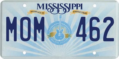 MS license plate MOM462