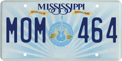 MS license plate MOM464