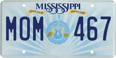 MS license plate MOM467