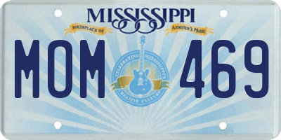 MS license plate MOM469