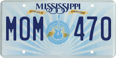 MS license plate MOM470