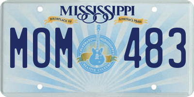 MS license plate MOM483