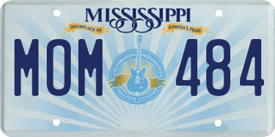 MS license plate MOM484