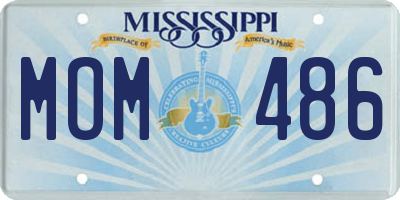 MS license plate MOM486