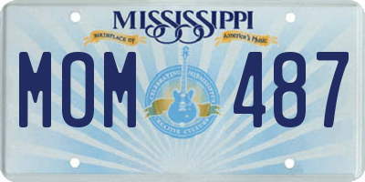 MS license plate MOM487