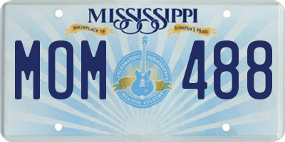 MS license plate MOM488