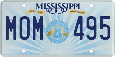 MS license plate MOM495