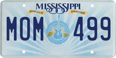 MS license plate MOM499