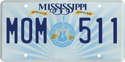 MS license plate MOM511