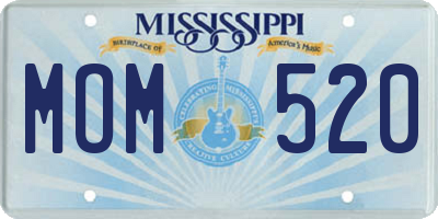 MS license plate MOM520