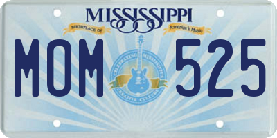 MS license plate MOM525