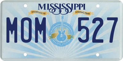 MS license plate MOM527