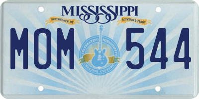 MS license plate MOM544