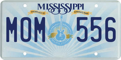 MS license plate MOM556