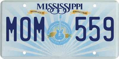 MS license plate MOM559