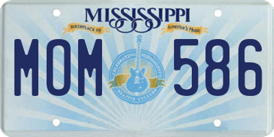MS license plate MOM586