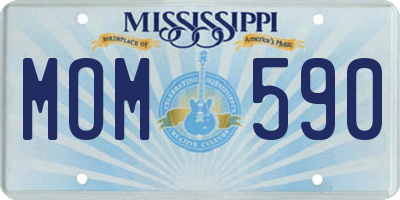 MS license plate MOM590