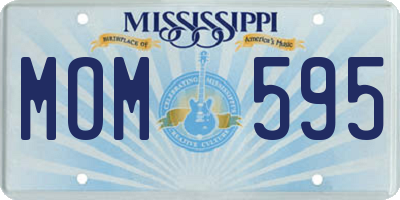 MS license plate MOM595