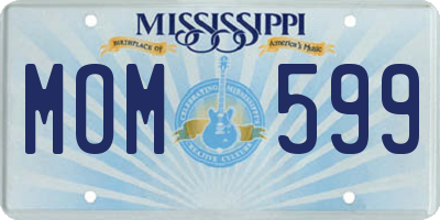 MS license plate MOM599