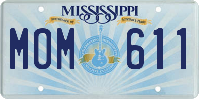 MS license plate MOM611
